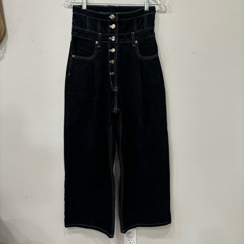 EENK Torset High Waisted Wide Leg Pants Jeans Women’s Size Small